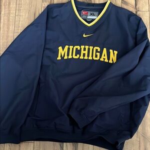 Nike Michigan Navy Pullover with Yellow Trim